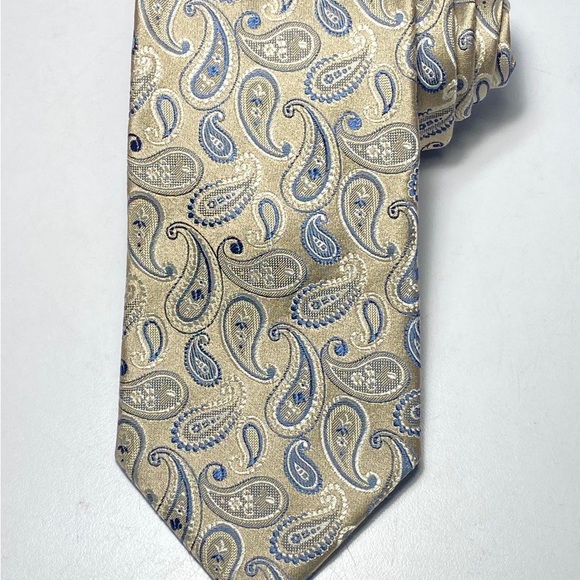 Stunning Boss Hugo Boss Tie Classic Paisley 57” L Silk Made in Italy Textured - Picture 2 of 9